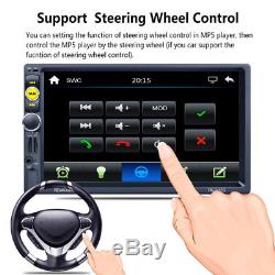 7 2DIN Car Dash Stereo MP5 Player Bluetooth Touch FM Radio USB/TF/AUX GPS Nav