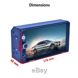7 2DIN GPS Navigation Map RDS Bluetooth Touch Screen Car Radio Media MP5 Player