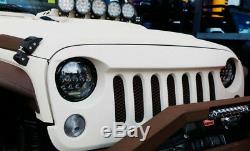 7'' 75W LED Headlight H4 DRL High Low Beam For Jeep Wrangler CJ JK TJ Offroad