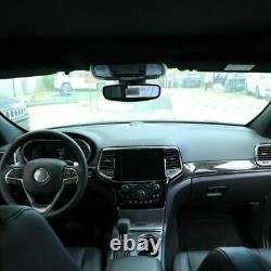 7×Carbon Fiber Dashboard Panel+Door Handle Trim For Jeep Grand Cherokee 2011+ABS