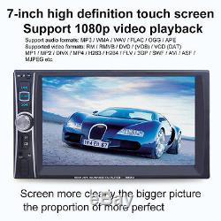 7''Double 2DIN Car DVD Player Bluetooth MP3/MP4/Audio/Video/USB Rearview+Camera