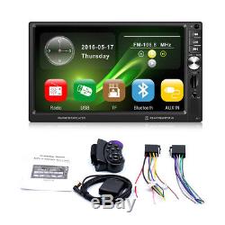 7 HD 2 Din Car Dash Stereo Player FM Bluetooth GPS Navigation with Free NA Maps