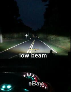 7 Round LED Headlight 4 LED Fog Driving Light Kit for 07+ Jeep Wrangler JK JKU