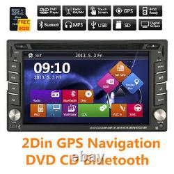 7Colors GPS Navigation 2Din HD Car Stereo DVD CD Player FM Bluetooth Radio iPod