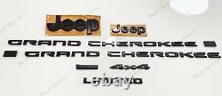 7p 2021+ Jeep Grand Cherokee L Front Rear 4X4 L Limited Door Emblems Matte Black