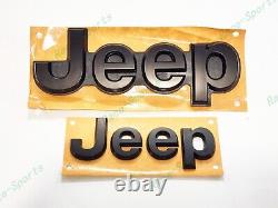 7p 2021+ Jeep Grand Cherokee L Front Rear 4X4 L Limited Door Emblems Matte Black