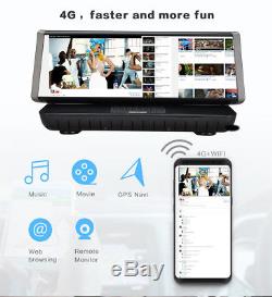 8 Full HD 4G Android Wifi GPS Dual Lens Car DVR Camera Video Recorder 16GB ADAS