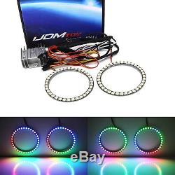 80mm RGBW Color Shifting Flashing LED Angel Eye Halo Ring Lighting Kit withRemote