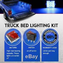 8pc Waterproof Pickup Truck Bed Light Kit LED Lighting Accessories Bright Blue