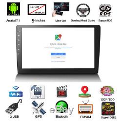 9 Android 7.1 2Din Touch Screen Quad-Core Car Stereo Radio GPS Wifi Mirror Link