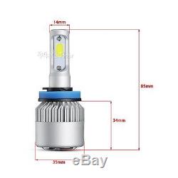 9005+H11+H11 Total 3060W IRONWALLS LED Headlights High Low Beam+Fog Light Bulb
