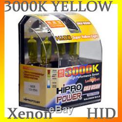 9005 Hb3 3000k Golden Yellow Xenon Hid Halogen Headlight Bulbs High Beam