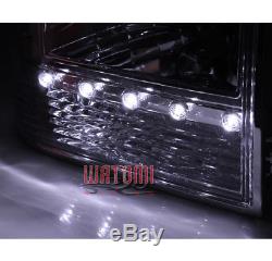 93-98 Jeep Grand Cherokee Led Crystal Chrome Head Light+corner+bumper Signal Set