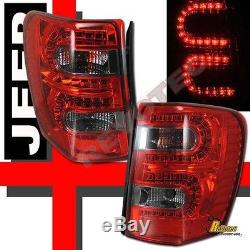 99-04 Jeep Grand Cherokee LED Tail Lights Red Smoke 1 Pair