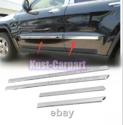 ABS Body Side Door Mouldings Cover Trim 4PCS for Jeep Grand Cherokee 2011-2013