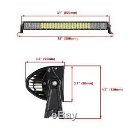 AUXBEAM 32 Curved RGB CREE LED Light Bar Multi Color Change Flash Offroad Truck