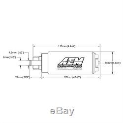 Aem High Flow E85 320lph In-tank Fuel Pump Kit P/n50-1200