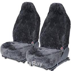 Authentic Sheepskin SUV Van Truck Seat Covers 2pc Australian Soft Pad Cushion