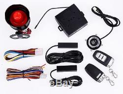 Autos SUV Alarm System Keyless Entry & Engine Ignition Push Starter Button Kit