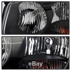 Black 2005 2006 2007 Jeep Grand Cherokee Replacement Headlights Lamps Left+Right