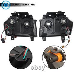 Black Headlights Headlamps For 2008-2010 Jeep Grand Cherokee Left&Right Side
