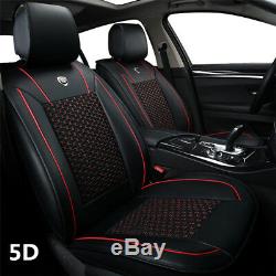 Black Special leather car seat covers Front Rear Full Set Ice Silk Leather Auto