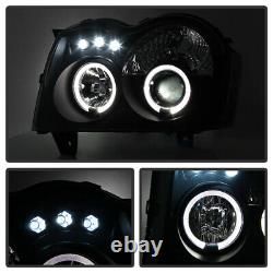 Blk Smoked 2005-2007 Jeep Grand Cherokee LED Halo Projector Headlights Headlamps