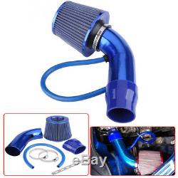 Blue Air Intake Kit Pipe Diameter 3 Cold Air Intake Filter+ Clamp+ Accessories