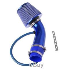 Blue Air Intake Kit Pipe Diameter 3 Cold Air Intake Filter+ Clamp+ Accessories