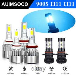 C6 8000K LED Headlights High Low+Fog Light Bulbs Kit For Toyota Avalon 2008-2012