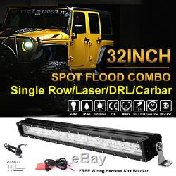 CREE 30/32Inch 2100W Laser DRL LED Light Bar Slim Carbar Off Road 4X4 Truck 29