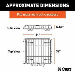 CURT 18115 Universal 42 x 37 Black Steel Roof Rack Rooftop Cargo Carrier New