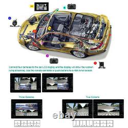 Car 360° Front/Rear/Left/Right Parking View DVR Cameras Image Quad Ways Monitor