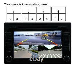Car 360° Front/Rear/Left/Right Parking View DVR Cameras Image Quad Ways Monitor