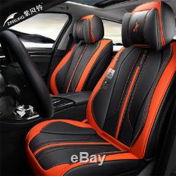 Car 5 Sits Cover Cushion Set 6D Surround Breathable Luxury Microfiber Leather