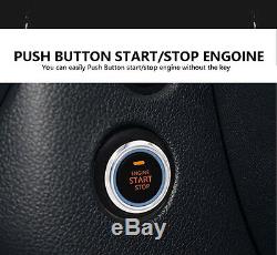 Car Alarm Start Security System Key Passive Keyless Entry Push Button Remote Kit
