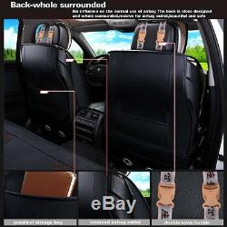 Car Front Seat Covers withPillows Comfortable Wearproof PU Leather for 5sits Cars