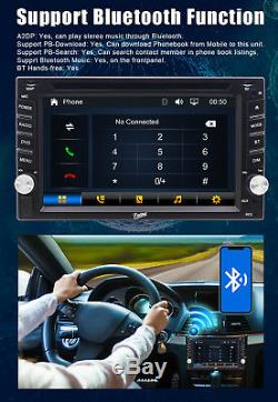 Car GPS 2Din Stereo Radio CD DVD Player Bluetooth with Map +Camera For Universal