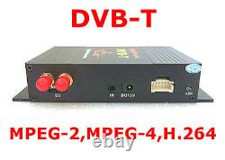 Car Mobile HD DVB-T MPEG4 Dual Antenna Digital TV Receiver Top Box Tuner 4 Video