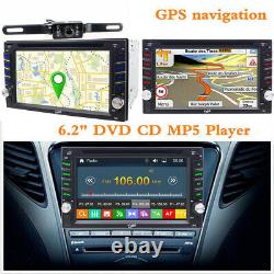 Car Player 6.2 Touch Screen 2-DIN Car In Dash Radio Bluetooth DVD CD Player GPS