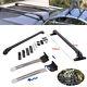 Car Roof Rail Luggage Rack Baggage Carrier Aluminum Black with Lock &Key 110cm Kit