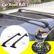 Car Roof Rail Luggage Rack Baggage Carrier Cross Aluminum Black withAntitheft Lock