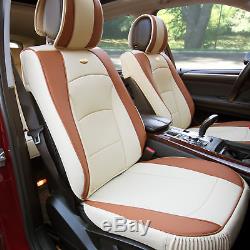 Car SUV Truck PU Leather Seat Cushion Covers Full Set