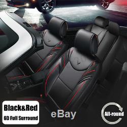 Car Seat Covers Deluxe PU Leather 5 Seats Universal Front&Rear Seat Cushion Mat