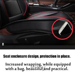 Car Seat Covers Deluxe PU Leather 5 Seats Universal Front&Rear Seat Cushion Mat