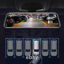 Car Stream Rear View Mirror Dual Lens Dash Cam Video Recorders Reversing Monitor