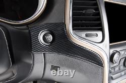 Carbon Fiber Dashboard Air Vent Outlet Cover Trim For Jeep Grand Cherokee 11-19