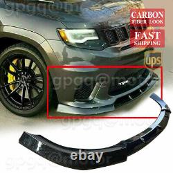Carbon Fiber Front Bumper Lip Spoiler For Jeep Grand Cherokee SRT 2014-2021