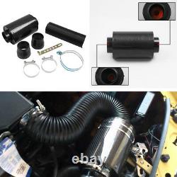 Carbon Fiber Racing Car Air Filter Box Cold Air Intake System Accessories Kit