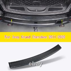 Carbon Fiber Rear Bumper Guard Sill Plate Fit For Jeep Grand Cherokee 2011-2020